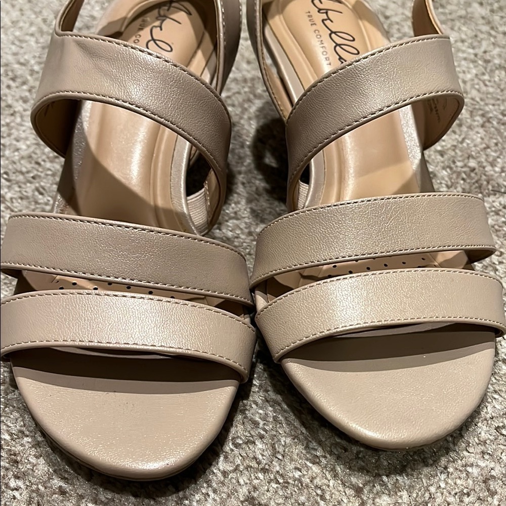 Taupe Strappy Heels 7 Abella Francine - Picture 4 of 4